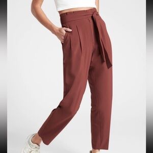 Athleta Women's Skyline Pant II High-Waisted Brick Red Rust Pants